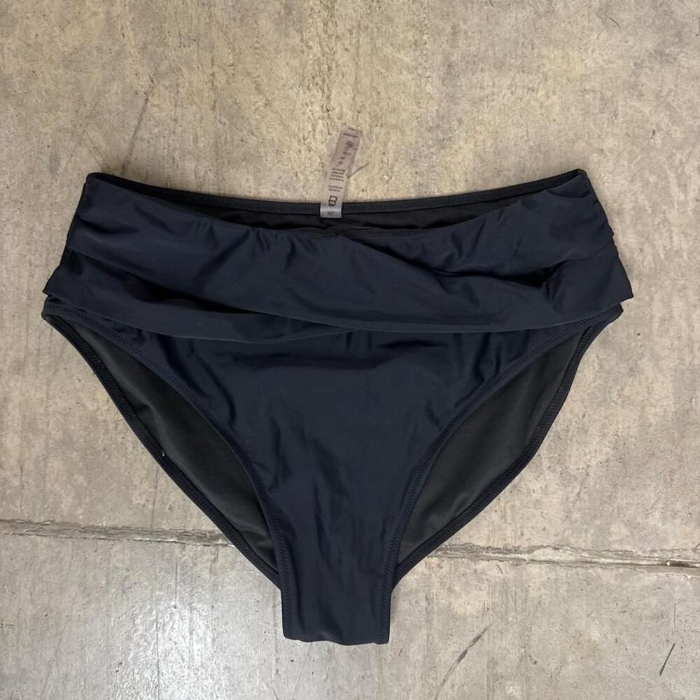 Women's Black and Navy Bikini bottoms